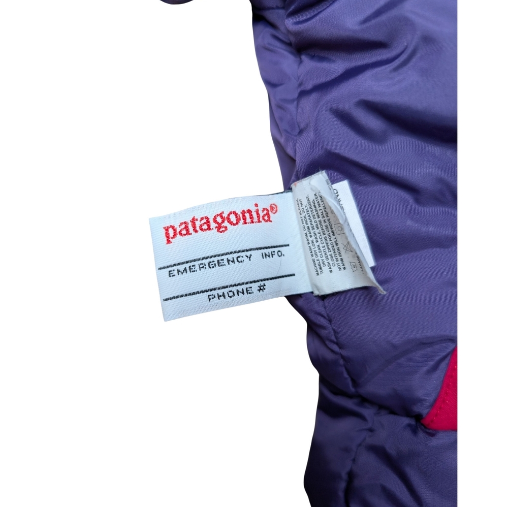 Vintage Patagonia Toddler Snowsuit 3T Blue Red - Picture 10 of 13